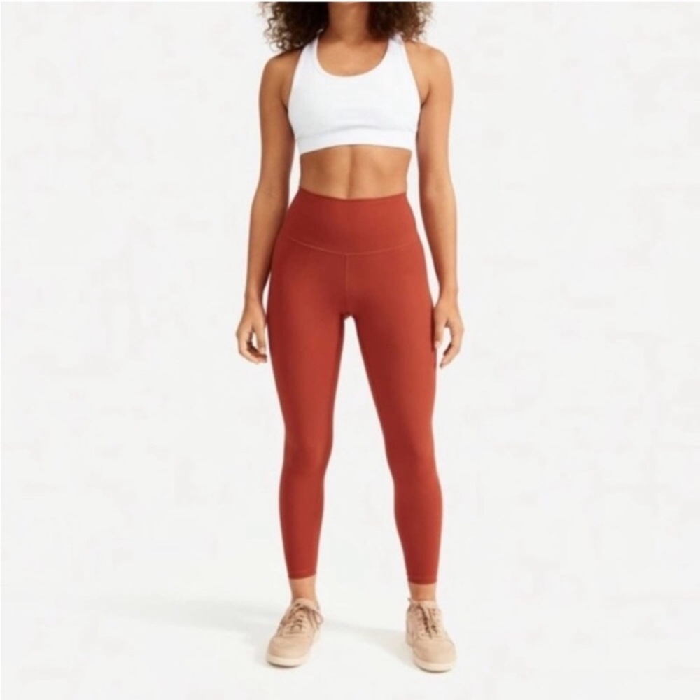 EVERLANE The Perform Leggings Renew Brandy Rose High Rise Copper